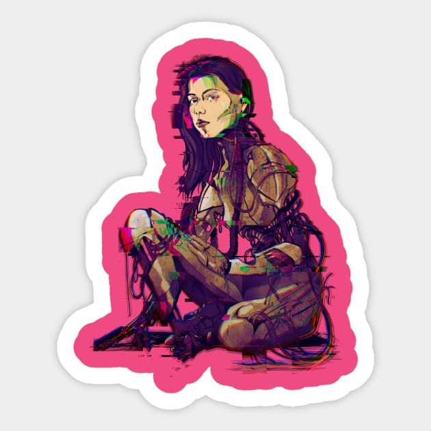 cyberpunk lady Sticker by Kotolevskiy